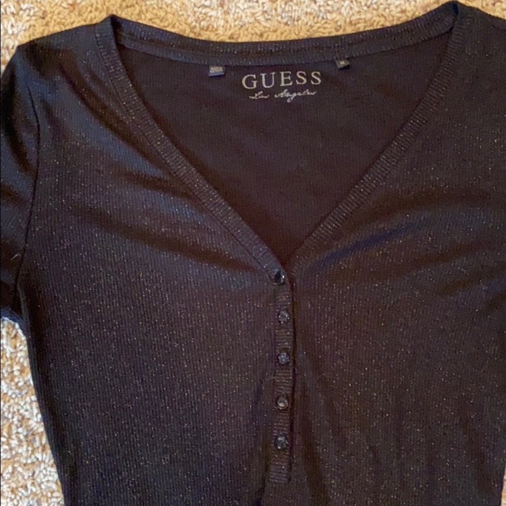 Black long sleeve Guess Tee